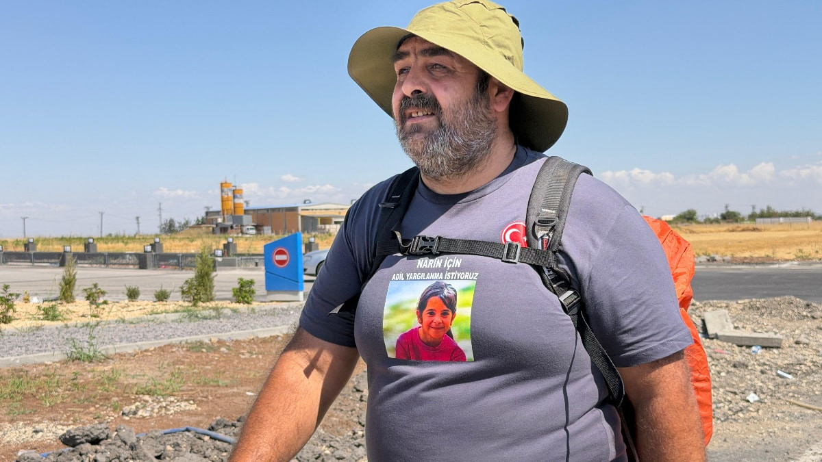 Narin Güran'ın babası Arif Güran, Ankara'ya yürüyüş başlattı