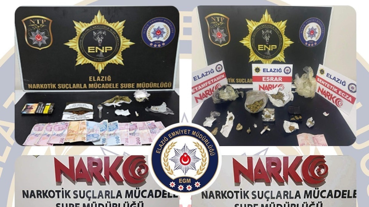 Elazığ’da uyuşturucu operasyonu: 8 şüpheli tutuklandı