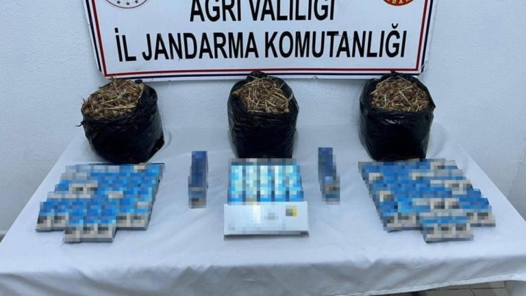 Ağrı’da kaçak sigara ve safran tohumu ele geçirildi
