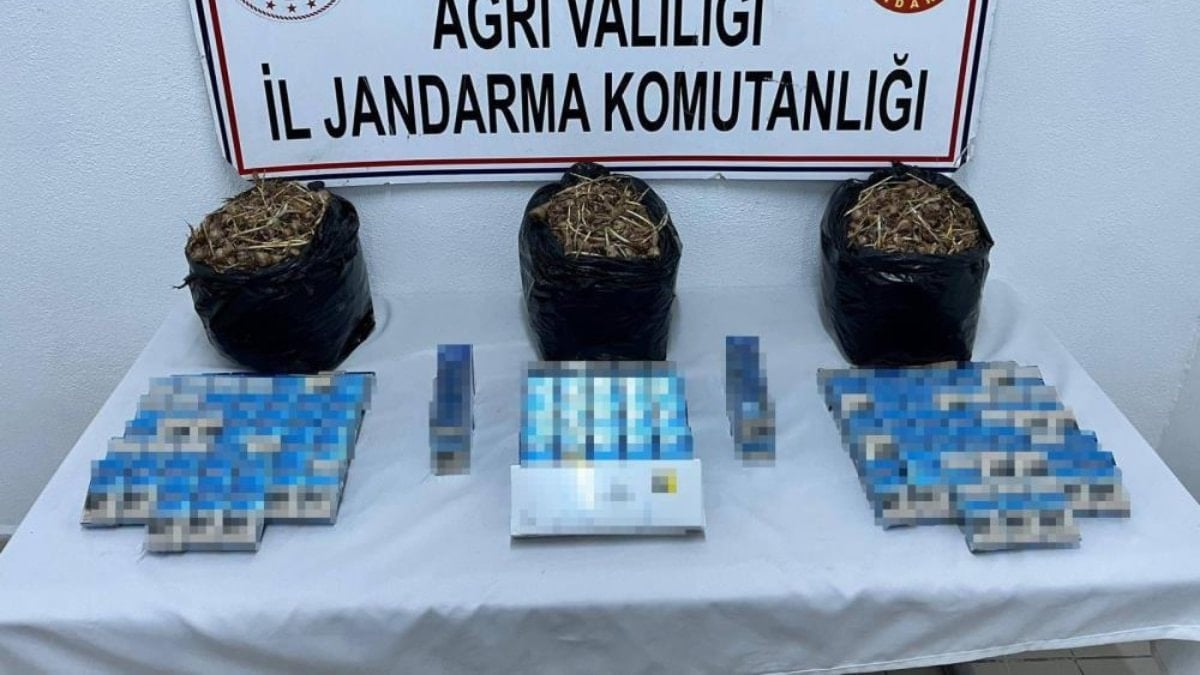 Ağrı’da kaçak sigara ve safran tohumu ele geçirildi