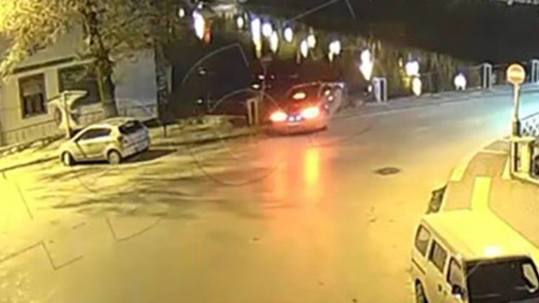 Amasya’da otomobilin nehre düştüğü kazanın görüntüleri ortaya çıktı