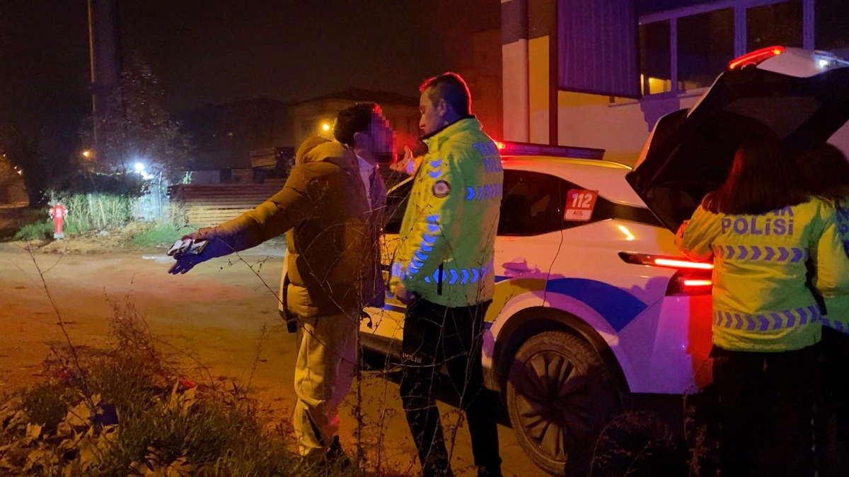 Bursa’da alkollü sürücü ile polisin sabır sınavı