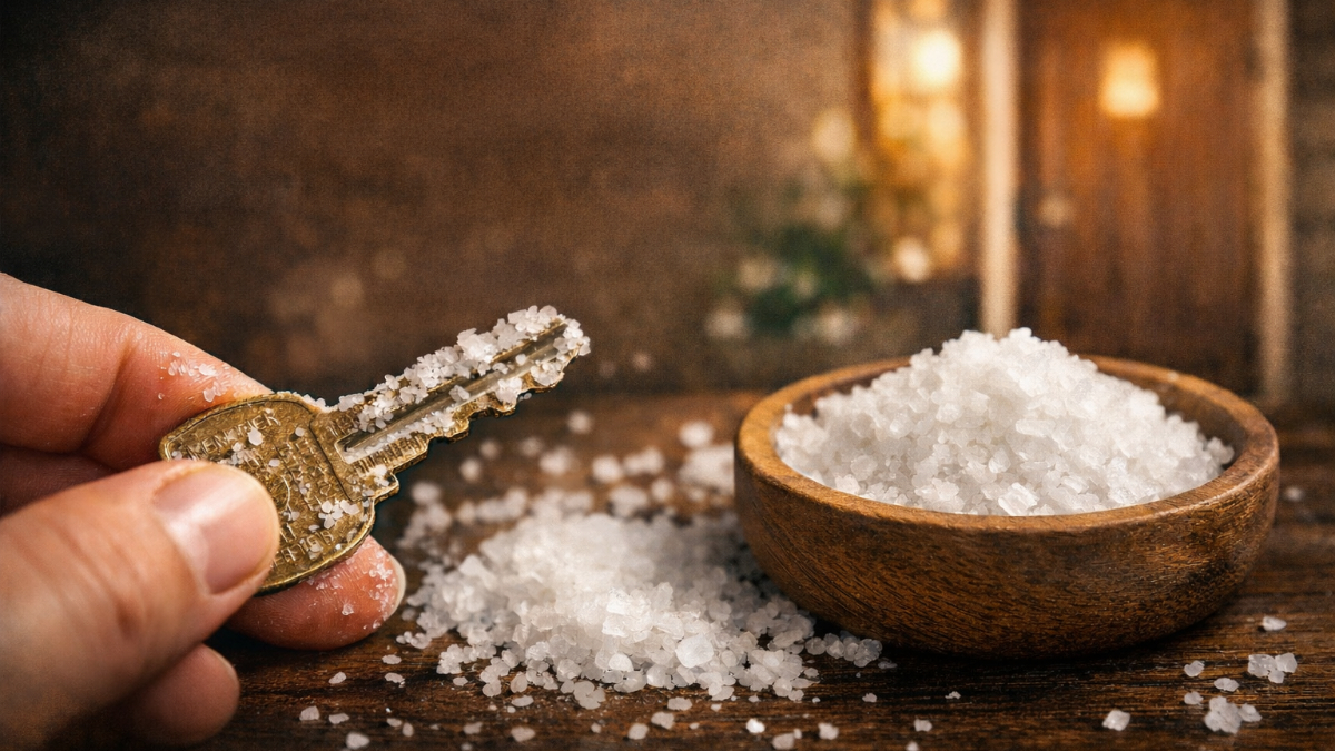 Ev anahtarını tuzla ovalayın! İşte sebebi…