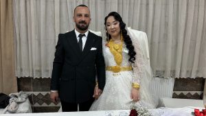 Hakkari’ye Kırgızistan’dan gelin geldi