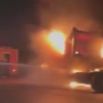 Hatay’da yanan tır küle döndü