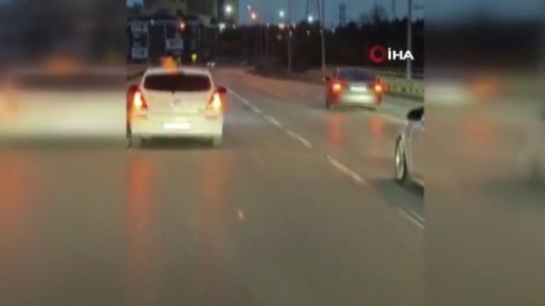 İstanbul’da konvoydan havaya ateş açtı