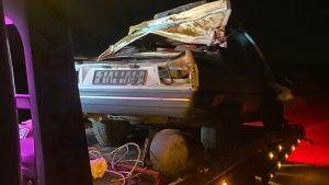 Kırşehir’de köpeğe çarpmamak için direksiyonu kıran araç takla attı