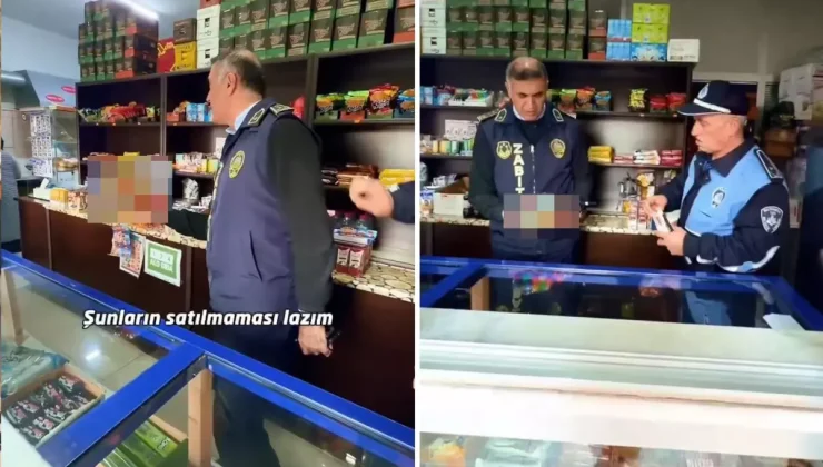 Raftaki ürün denetime giden zabıtayı kızdırdı: Satılmaması lazım, derhal kaldırın