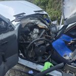 Trabzon’da üzerine kaya düşen araçta 5 kişi yaralandı