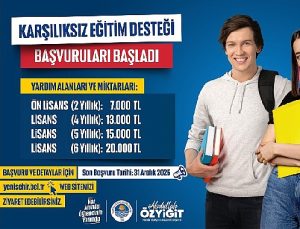 Yenişehir Belediyesinin Karşılıksız Eğitim Desteği Başvuruları Başladı