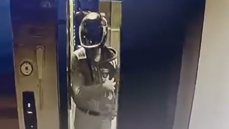 Adana’da kaskla apartmana giren şüpheli idrarını yapıp damdaki kuşları çaldı