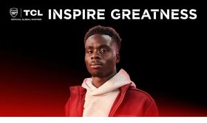 Arsenal’in yıldız futbolcusu Bukayo Saka, TCL’in yeni marka elçisi oldu