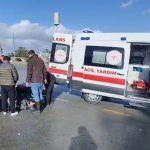 Aydın’da otomobil ile çarpışan motosiklet sürücüsünün bacağı kırıldı