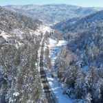 Bartın Küre Dağları Milli Parkı’ndan kar manzarası