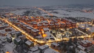 Bingöl beyaza büründü: Kent merkezi dronela havadan görüntülendi
