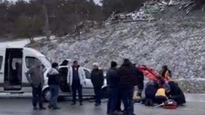 Bolu’da buzlanma kaza getirdi