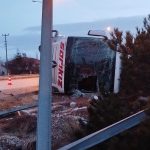 Burdur’da yolcu otobüsü devrildi: 12 kişi yaralandı