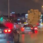 Bursa’da tehlikeli taşımacılık kamerada