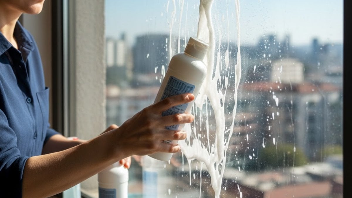 Camları böyle silince ne iz tutuyor, ne toz kalıyor… Püf Noktası şampuanmış