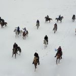 Erzurum’da karlı ovalarda atlı seferberlik