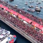 Galata Köprüsü’nden Filistin’e destek sloganları yankılandı