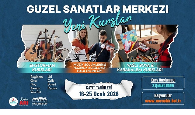 Güzel Sanatlar Merkezi’nde Yeni Dönem Kursları Başlıyor