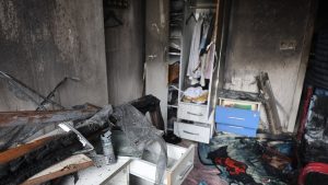 Hatay’da depremde evi yıkılan ailenin yeni yuvası alev alev yandı