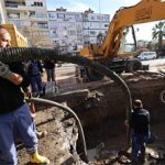 İnönü Caddesi’ndeki ana boru arızasına İZSU’dan hızlı müdahale