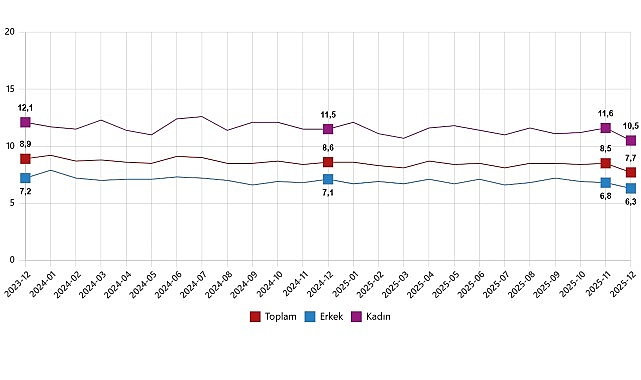 İşgücü İstatistikleri, Aralık 2025