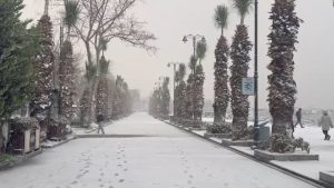 İstanbul’un Silivri kesimleri güne lapa lapa karla uyandı