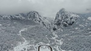 Kastamonu Ersizlerdere Tabiat Parkı’nda kar güzelliği