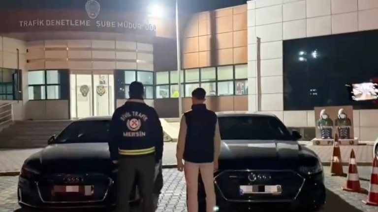 Mersin’de çakarlı araç sürücüsü yakalandı: 414 bin TL ceza kesildi