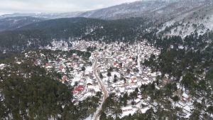 Osmaniye Amanos Dağları’nda büyüleyen kar manzarası