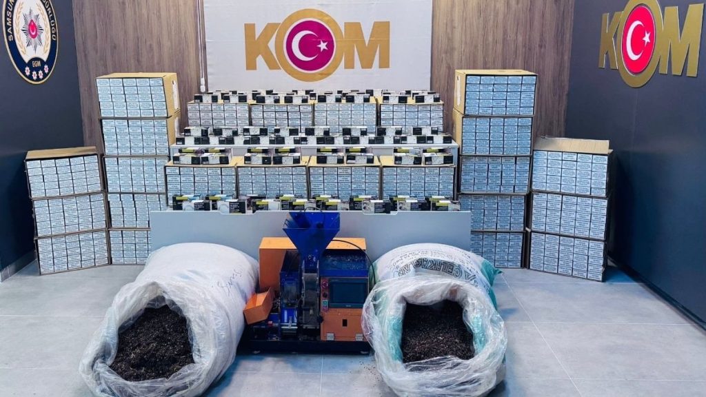 Samsun’da 130 kilo kaçak tütün ele geçirildi