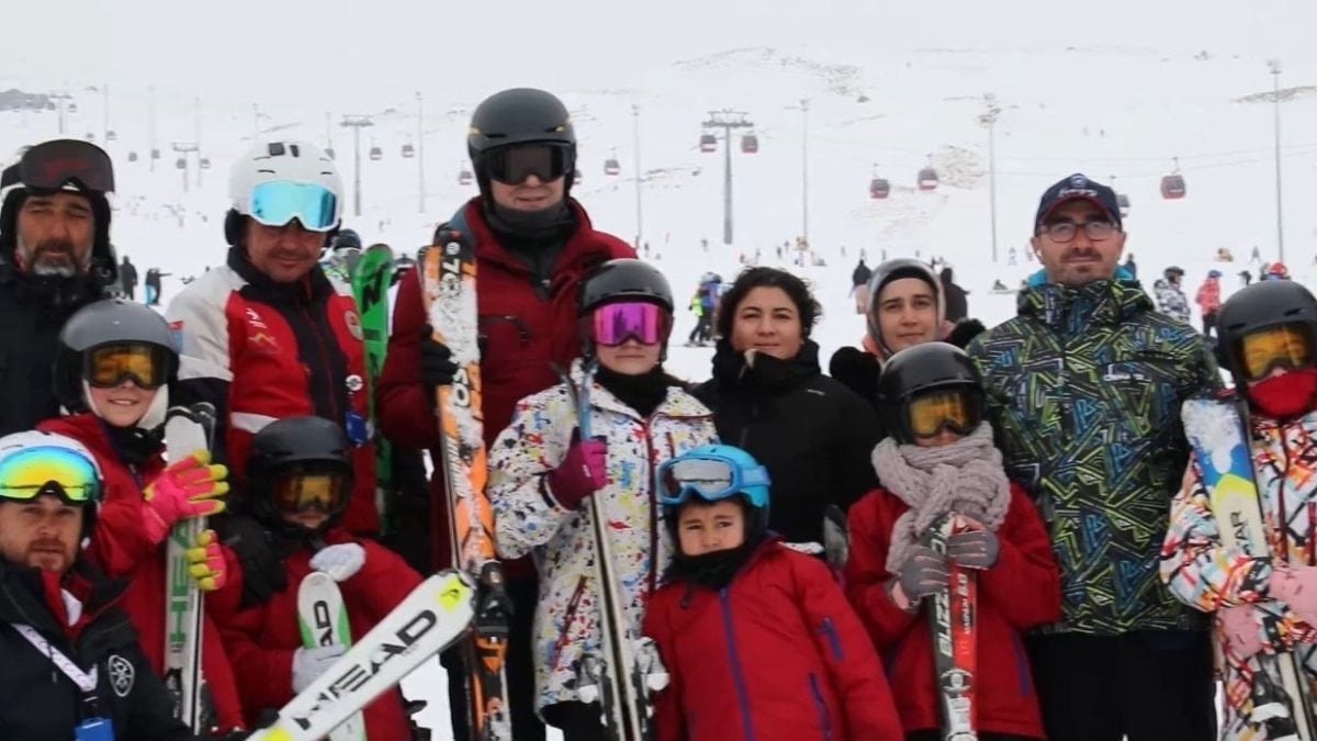 Şehit çocukları, Erciyes’te kayak yaptı