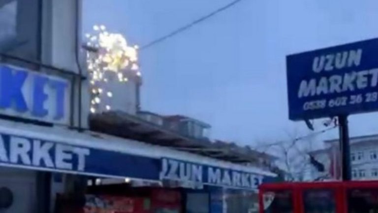 Tekirdağ’da elektrik telleri alev aldı