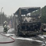 TEM Otoyolu’nda otobüs yangını: Dikkatli yolcu facianın önüne geçti