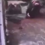 Trabzon’da buzlanan yolda kontrolden çıkan cip sitenin bahçesine uçtu