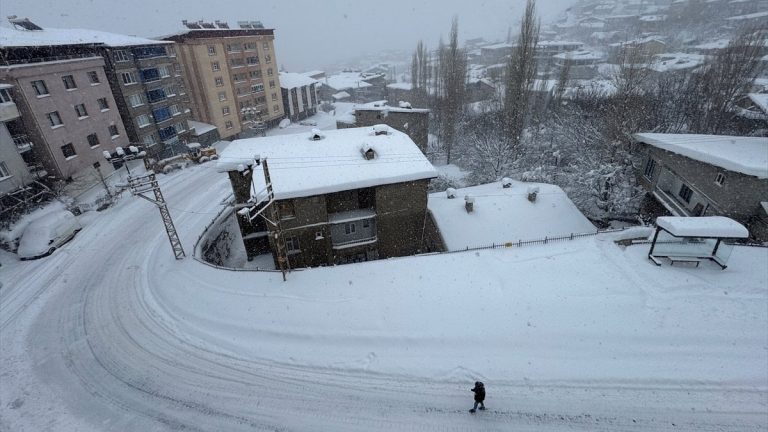 Türkiye beyaza büründü: Yüksekova’da 177 yerleşim yerinin yolu kapandı