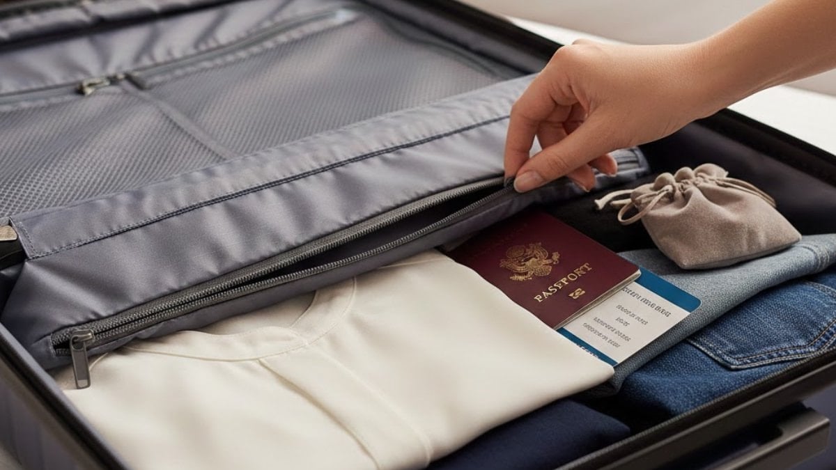 Yıllardır yanlış biliyormuşuz: İşte valiz içindeki o fermuarın gerçek amacı…