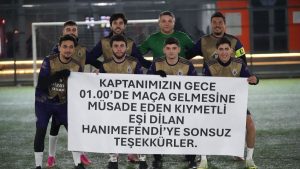 Ankara’da halı sahaya yeşil ışık, yengeye pankartlı teşekkür