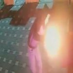 Büyükçekmece’de iş yerine molotoflu saldırı kamerada