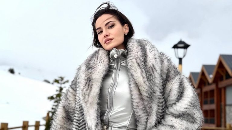 Fahriye Evcen kış tatilinde! Yeni kareler paylaştı