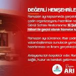 Gönül Sofrası Restoran İftar Çadırında Hizmet Verecek