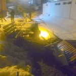 Hakkari’de yoğun yağış, istinat duvarını çökertti