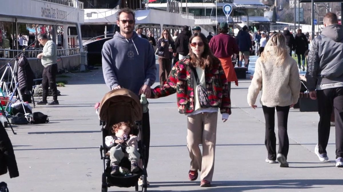 İstanbul’da hava biraz ısınınca Bebek Sahili’nde yoğunluk oluştu