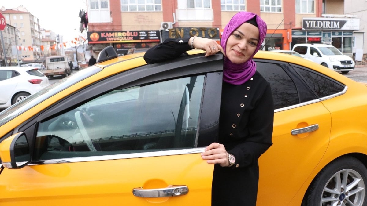 Kayseri’de taksi şoförü kadının meslekte 10 yılı geride kaldı
