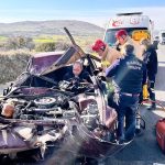 Manisa’da tıra çarpan araç 150 metre sürüklendi: Şoför yaralı kurtuldu