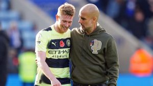 Pep Guardiola’nın basın toplantısında dili sürçtü: Kevin De Bruyne’yi andı…
