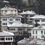 Safranbolu’nun tarihi konakları karla kaplandı